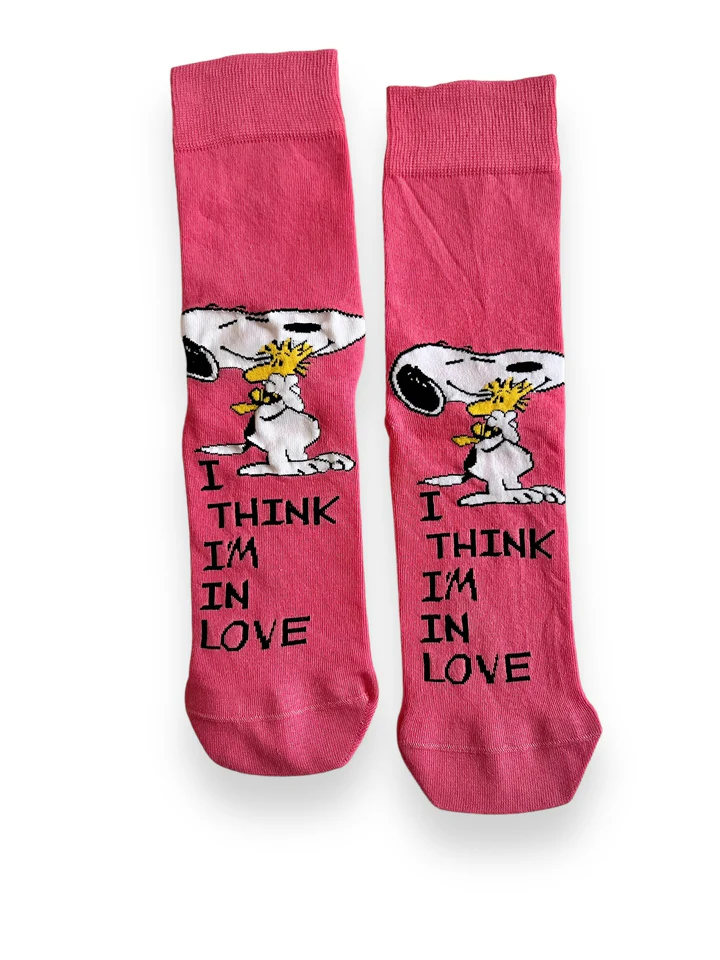 peanuts pink socks