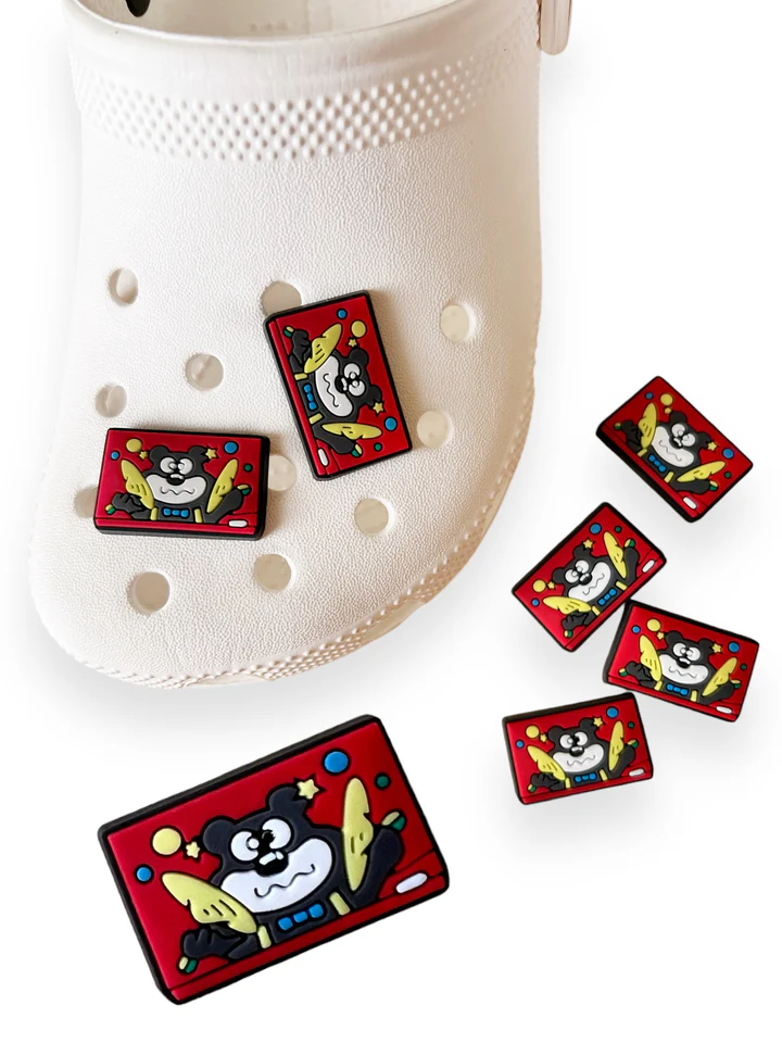 Assorted Crocs Charms - Fusen Bubble Gum-Red
