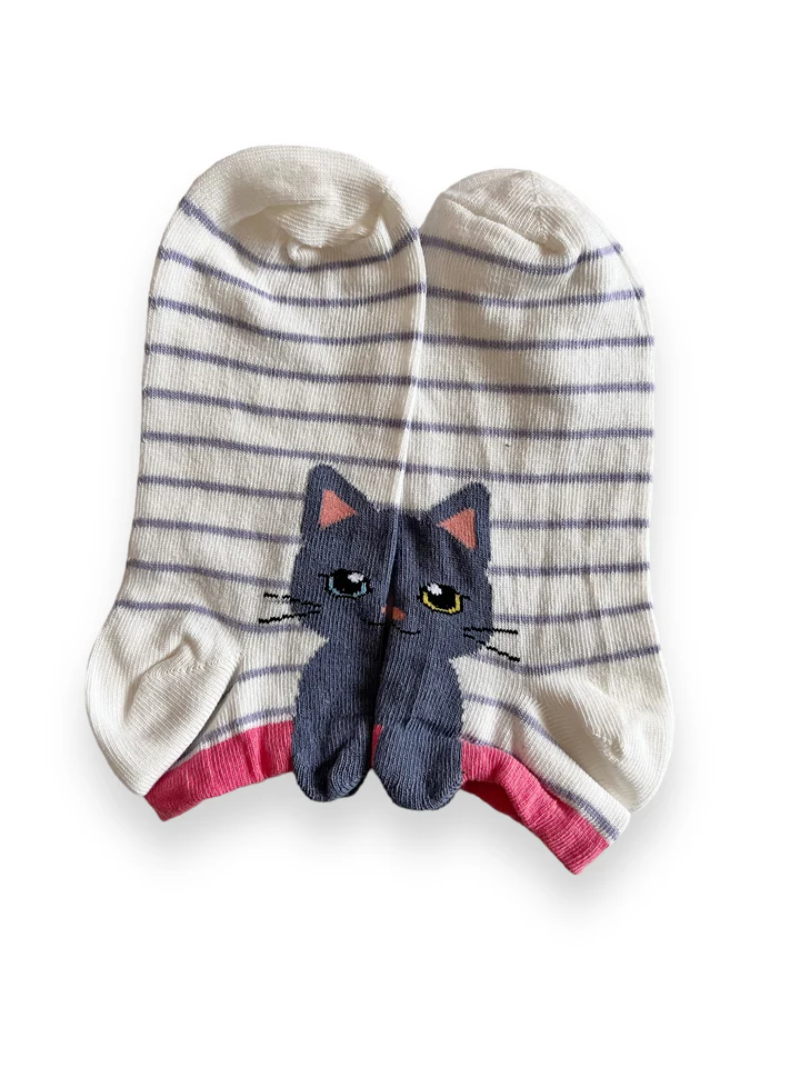 cat striped socks